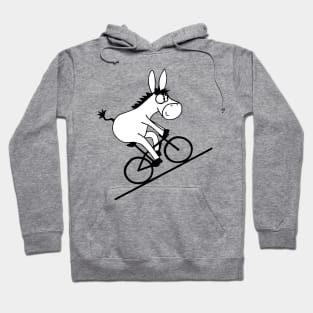 Donkey Riding Bicycle Hoodie